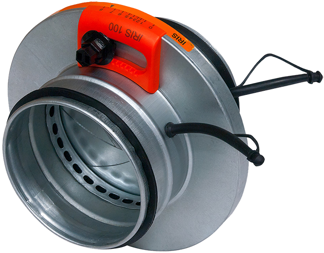 Ирисовый клапан Airone IRIS 630 для измерения и регулировки потока воздуха в вентиляционных каналах