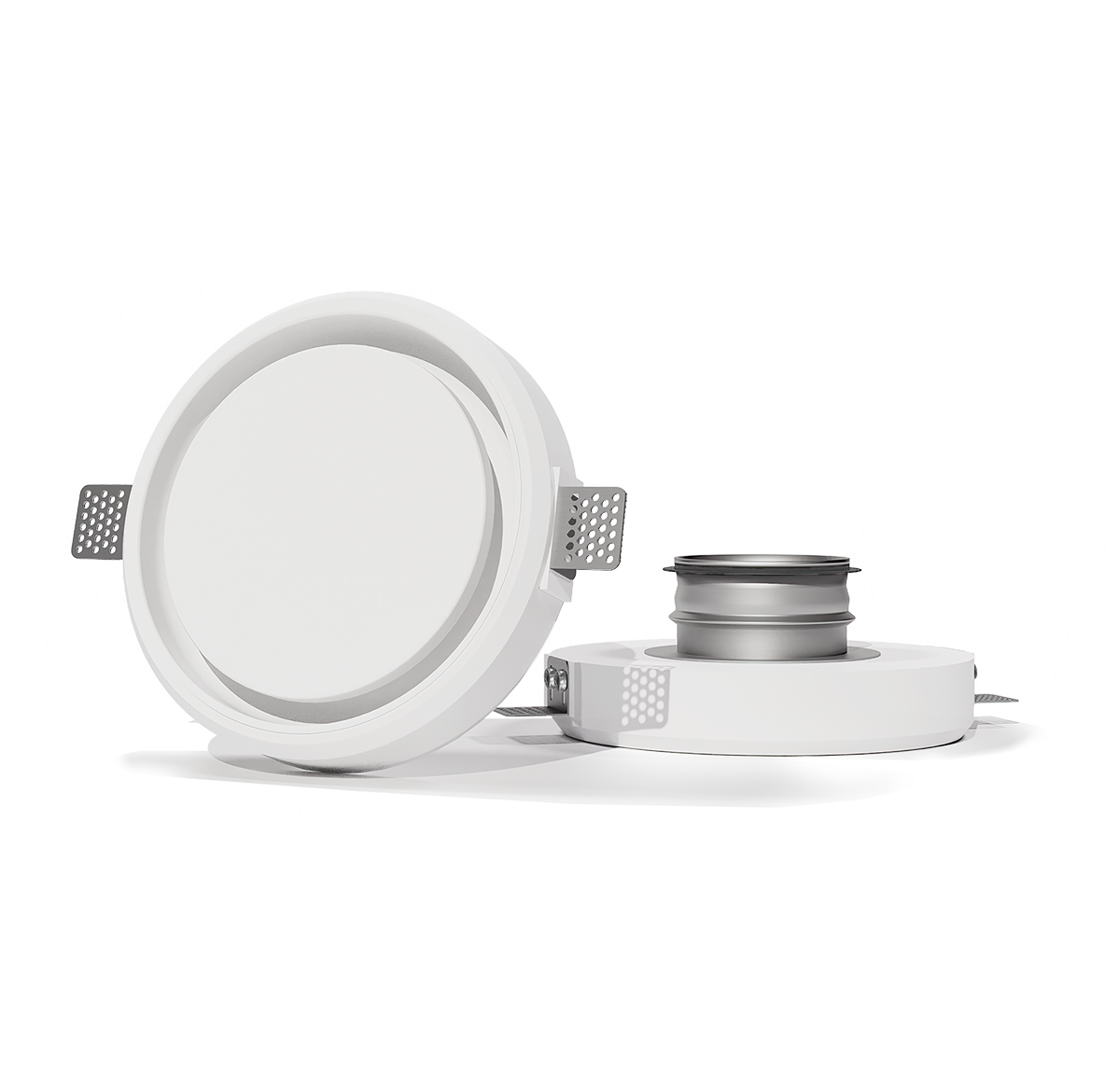 Диффузор под покраску скрытого монтажа SECRET RING 125/150 с приточно-вытяжным вентилятором