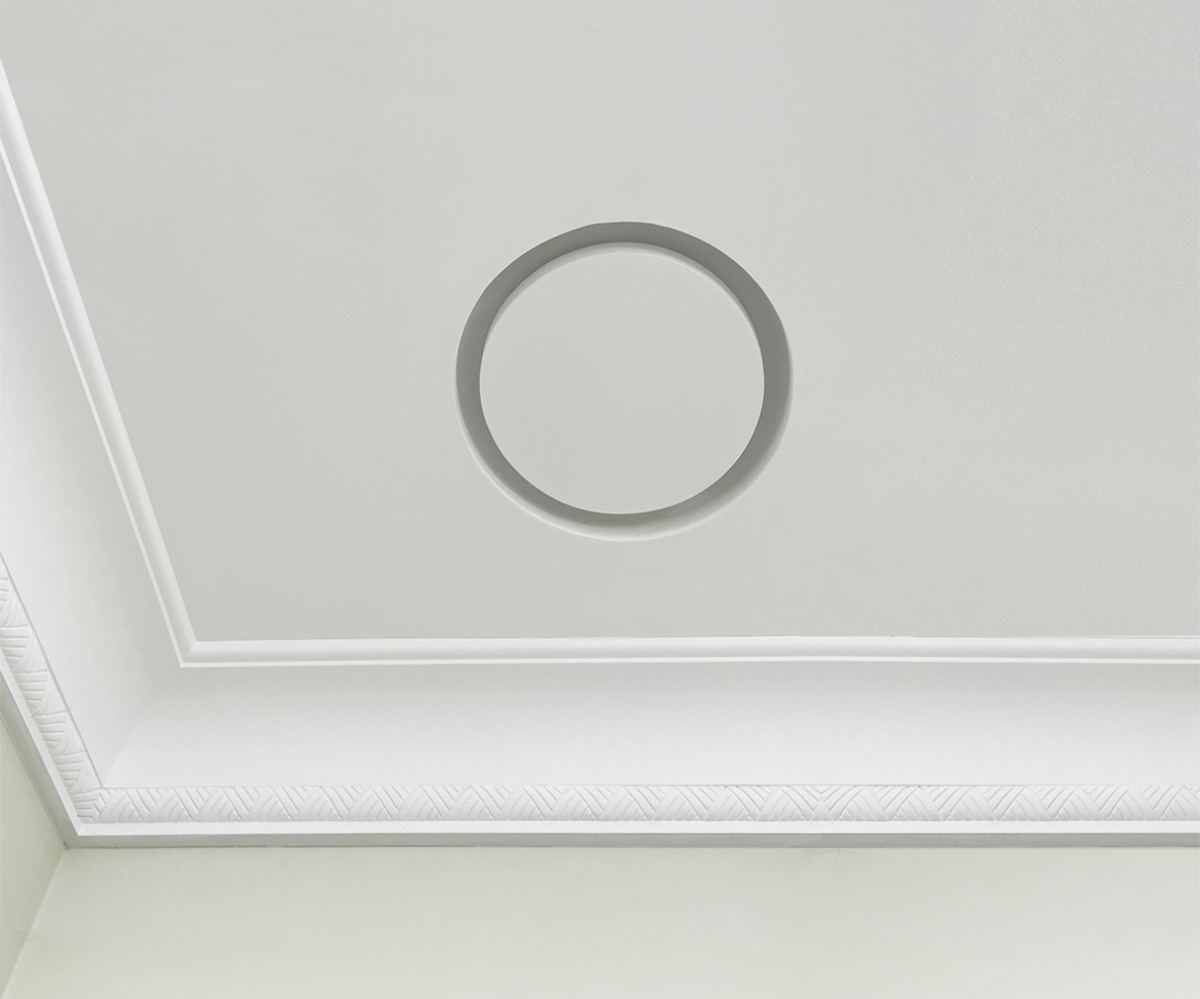 Диффузор под покраску скрытого монтажа SECRET RING 125/150 с приточно-вытяжным вентилятором